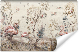 Muralo Fototapeta Ścienna Abstrakcyjne Flamingi Retro 300x210cm
