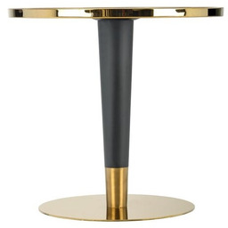 Stół okrągły biały marmur / złoty mat 79