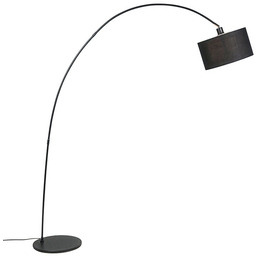 Inteligentna nowoczesna lampa podłogowa łukowa czarna z WiFi