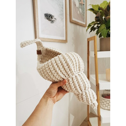 Pakamera Duży kosz wiszący muszelka - styl boho