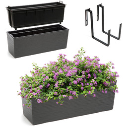 Doniczka balkonowa z wkładem Treviso 56 x 19