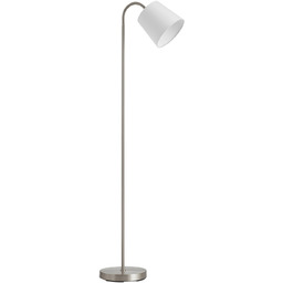 Lampa podłogowa LOLY chrom matowy 1xE27 abażur biały