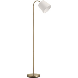 Lampa podłogowa LOLY mosiądz antyczny 1xE27 abażur kremowy