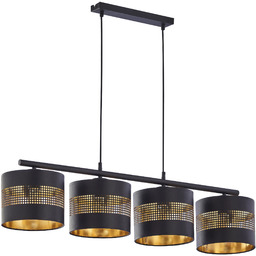 Lampa wisząca stalowa czarna 4-punktowa 95cm z serii