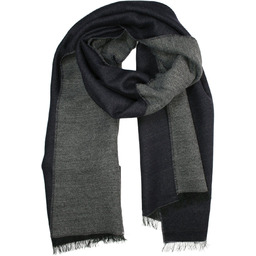 Szalik Szeroki, Granatowo-Szary Dwustronny, Jesienno-Zimowy, Męski -V. FRAAS