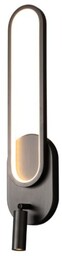Elyptica - nowoczesna lampa kinkiet czarny 48 cm