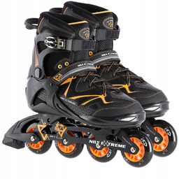 Rolki Łyżworolki Rekreacyjne Dla Dorosłych Czarne Kauczukowe Kółka