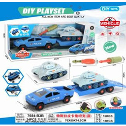 Zestaw Samochód Do Montażu Z Przyczepą Czołg Śrubokręt