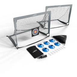 ZESTAW 2x SKŁADANA BRAMKA PIŁKARSKA BRAMKI DO PIŁKI
