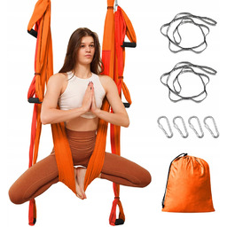 Szarfa Akrobatyczna Chusta Aerial Silk Wielofunkcyjna 220cm Pomarańczowy