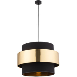 Lampa wisząca czarna metalowa z białym kloszem