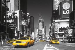 Nowy Jork Times Square Żółta Taksówka - plakat