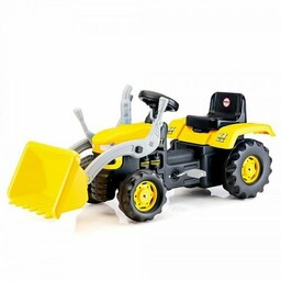 Dolu Traktor na pedały z koparką, żółty,54 x