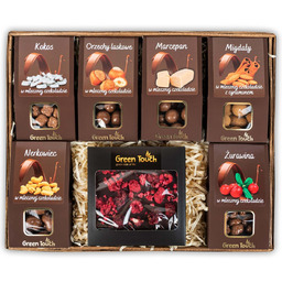 Duży kosz prezentowy zestaw słodyczy;bakalie w czekoladzie