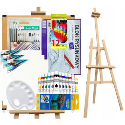 Malarski Zestaw Sztaluga Farby Płótna