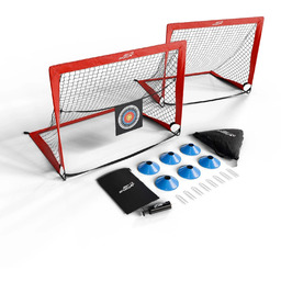 ZESTAW 2x SKŁADANA BRAMKA PIŁKARSKA BRAMKI DO PIŁKI