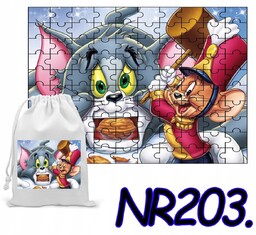 Puzzle 120 El. Układanka Prezent Tom I Jerry