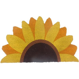 Relaxdays Mata kokosowa, półokrągła, 80 x 50 cm,