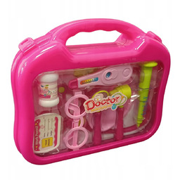 Zestaw mały lekarz doktor w walizce stetoskop termometr