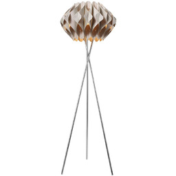 Lampa podłogowa beżowa chromowana 3-punktowa AZ2406 z serii
