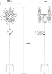 Globo Lampa solarna LED 36578, szpikulec do ziemi,