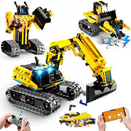 Programowalny Robot Konstrukcyjny Silnik 2.4GHZ Rc Koparka 3W1