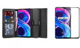 Etui Portfel Wallet 2 + Szkło do Realme