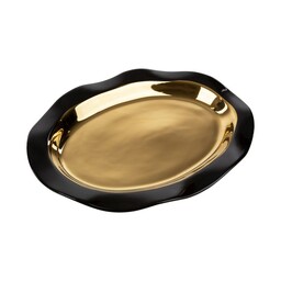 Eurofirany Patera ceramiczna 35x25x4 Maja 3 czarna złota