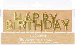 ScrapCooking - Świece Happy Birthday Gold - Złote