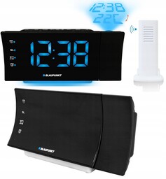 Radiobudzik z projektorem Radio alarm Czujnik temperatury Ładowanie