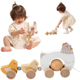 Viga Toys Viga Polarb Drewniana Kurka Z Pisklętami