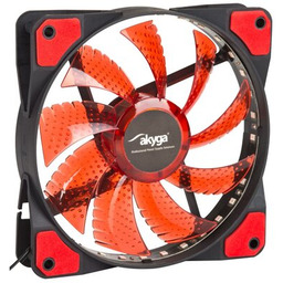 Wentylator systemowy Akyga AW-12E-BR 120mm 33 LED czerwony