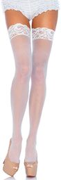 Leg Avenue Sheer Thigh Highs 1011 White