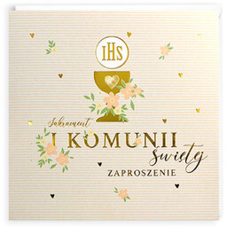 Zaproszenia na I Komunię Świętą - 5 szt.