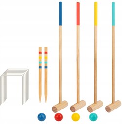 Tooky Toy Drewniany Krykiet Gra Sportowa Ogrodowa