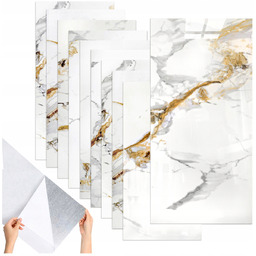 x10 Samoprzylepny Panel Ścienny Marmur Pcv Laminat Połysk