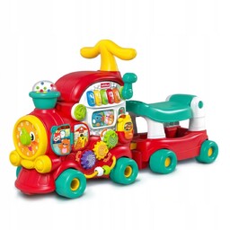 Jeździk pchacz chodzik edukacyjny interaktywny lokomotywa 4w1 dźwięki