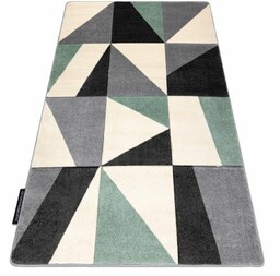 Dywan ALTER Fiori Geometryczny, trójkąty, kwadraty zielony 160x220