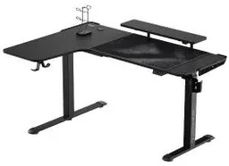 Ultradesk WINGER 155cm Regulacja wysokości Czarny Biurko gamingowe