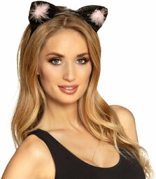 Opaska Kotek z czarną imitacją skóry - 1