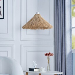 Lampa wisząca Lindby Borys, Ø 55 cm, trawa