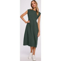 M581 sukienka midi, Kolor zielony, Rozmiar L, MOE