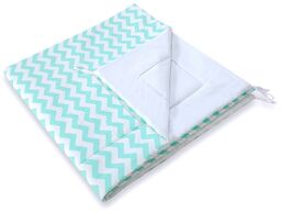 Dwustronna mata do tipi- Chevron miętowy