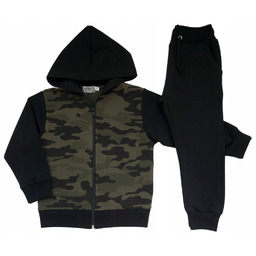 Komplet dresowy dla chłopca Moro wojskowe kieszenie