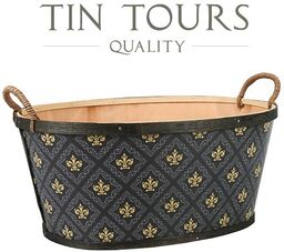 PREZENTOWY KOSZYK Z ŁUBY 38x28,5x17/21h cm