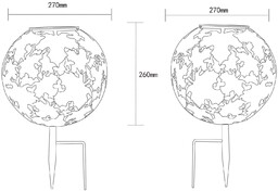 Globo Lampa solarna LED 36749 kula Ø 27