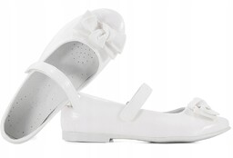 Kornecki 6096 Balerinki Dziewczęce Komunijne białe