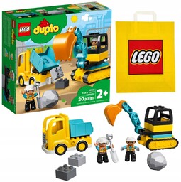 Zestaw Lego Duplo Plac Budowy Wywrotka i Koparka