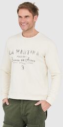 LA MARTINA Ecru bluza męska z vintage logo