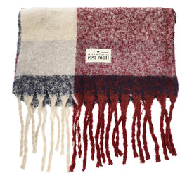 Pepe Moll Bordowy Damski Ciepły Szal